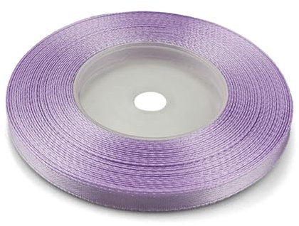 Netuno 1x Satinband Lila 6 mm x 32 m Geschenkband Hochzeit Deko Stoffband Schleifen farbig zum Verpacken Dekoration Geschenke Schleifenband elegant bunt Schleifenbänder Satinbänder silk ribbon