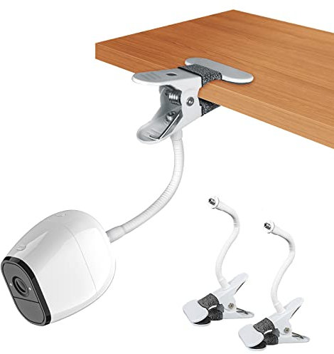 BECEMURU Vielseitige, flexible Drehklemmen-Halterung mit 1/4-Zoll-Schraubanschluss, kompatibel mit Arlo, Wyze, Google Nest Cam-Kamera, 2 Stück