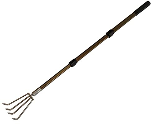 Stainless Steel Garden Claw rake Multifunctional rake, Lengthened Aluminum Alloy Handle, can be Used for Weeding and loosening the Soil in the Garden, and can Also be Used for Treasure Digging
