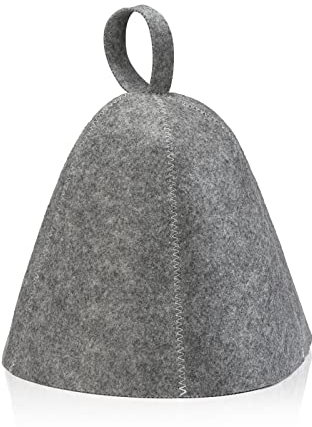 Gorro de Sauna Sombrero de Fieltro para Sauna Gris Gorro de Ducha para Mujer Hombre Protección para la Cabeza