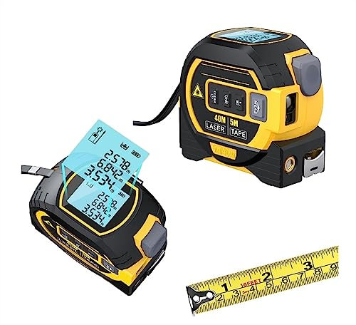 Ruban à mesurer laser infrarouge 3 en 1, nouvel outil de mesure de ruban laser 2023, avec écran LCD, télémètre laser 3 en 1, réticule vertical, instrument de mesure de ruban laser ( Color : B , Size :