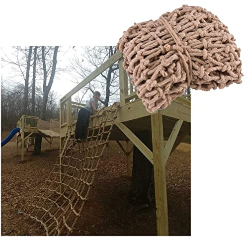 Treehouse Climbing Rope Netting,Heavy Duty Hemp Rope Cargo Nets Indoor Balcony Banister Protection Child Anti Falling Nets,Swing Hammock Safety Rope Bridge Net