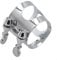 Tragbarer Metallclip Saxophon Ligatur mit Einzelschraube für Altsaxophon (Silber)