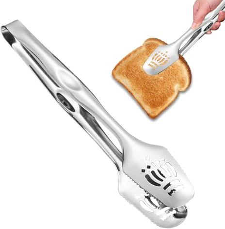 Pinces De Cuisine En Acier Inoxydable | Pincettes De Barbecue En Acier Inoxydable - Pincettes De Service,Pour Servir Griller Frire Pâtes Salade Gâteau Pain Buffet Barbecue Cuisine