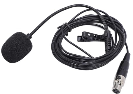 Fockety Microphone Cravate pour Enregistrement vidéo, Mini-Microphone Filaire antibruit avec Pinces et bonnette Anti-Vent, Microphone à condensateur omnidirectionnel pour podcasts