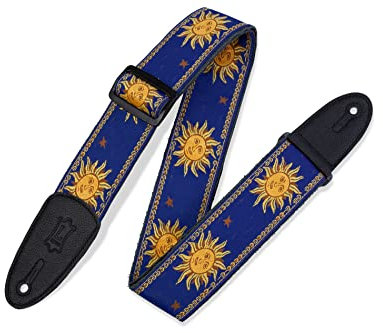 Levy's Polyester/Vinyl Guitar Strap - Jacquard Sun - Blue