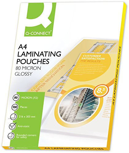 Q-Connect KF04114 Heißlaminier-Folientasche, A4