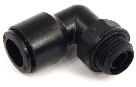 10mm G1/4 Steckanschluss 90°; drehbar schwarz kunststoff