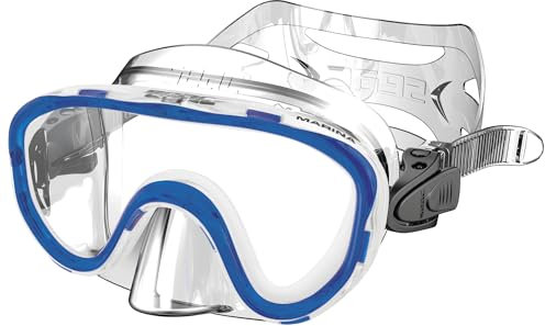 SEAC Marina SLT, Maschera da Snorkeling in polimero Senza ftalati per Bambini, Blu