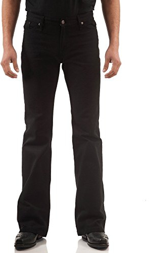Comycom Herren Bootcut Hose schwarz
