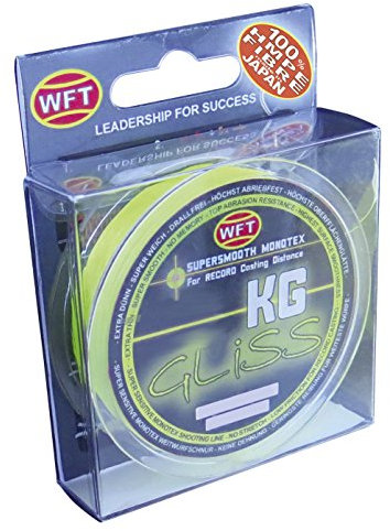 WFT Gliss KG Monotex Line 300m, geflochtene Schnur, Meeresschnur, Angelschnur, Geflechtschnur, Farbe:Gelb, Durchmesser/Tragkraft:0.12mm /6kg Tragkraft