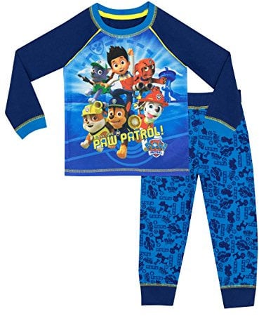 PAW PATROL Schlafanzug Für Jungen | Weicher Baumwollpyjama Mit Marshall, Chase & Ryder | Offiziell lizenzierte Kinder-PJ's Mehrfarbig 92