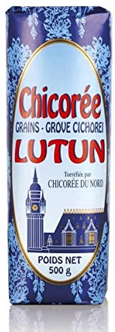 LUTUN Chicorée Körner geröstet - Filterkaffee-Ersatz aus Zichorie koffeinfrei 500 Gramm - Original aus Frankreich
