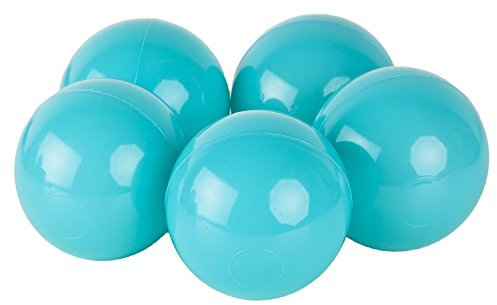 Velinda 150 Bälle,Bällebad/Bällezelt/Kinderpool Plastikbälle Spielbälle Kinderbälle O7cm (Farbe der Bälle: türkis)