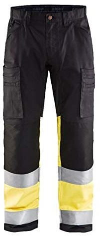 Blaklader 15511811 Hochsichtige Hose mit Stretch, Schwarz/Gelb, grootte C64