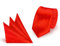 StickandShine Krawatte + Einstecktuch Orangerot slim aus Polyester einfarbig uni schmale 5 cm