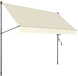 empasa Klemmmarkise 'ILANGA' Balkon Markise Klemm-Markise, UV-beständig und höhenverstellbar, Verschiedene Größen, 150 cm, 200 cm, 300 cm oder 400 cm x 120 cm