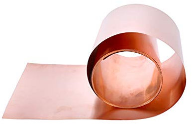 XMRISE Pure Copper Foil Metal Copper Sheet Plate Cut Material Rolls- General Use DIY or Contractors,0.5mm*100mm*1000mm