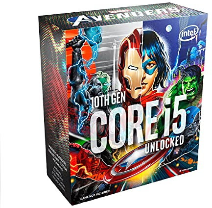 Intel® Core™ i5-10600K Desktop-Prozessor mit Marvel's Avengers Collector's Edition Verpackung 6 Kerne bis zu 4,8 GHz entsperrt LGA1200 (Intel® 400 Serie Chipsatz) 125 W