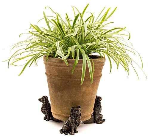 Potty Feet Border Collie Figures Plant Pot Feet - Planter Support - Handmade Decorative Ornaments - 3pcs