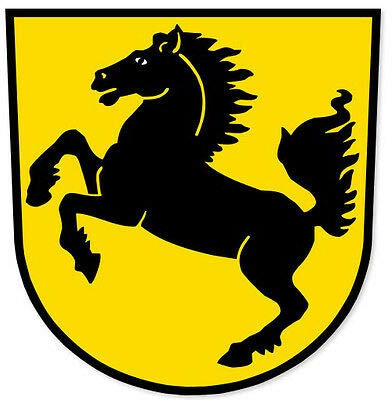 12cm! Klebe-Folie Wetterfest Made-IN-Germany Stuttgart Germany Coat of Arms K706 UV&Waschanlagenfest Auto-Aufkleber Sticker Decal