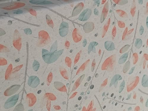 Staab's Stoff wasserabweisend Baumwolle beschichtet verschiedene Dekore (in 50cm Schritten) (Breite 140 cm x Länge wählbar) (Blumen pastell)