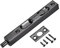 sourcing map Flush Bolt, 6-inch Stainless Steel Security Door Guard Lever Action Latch Slide Lock, Black