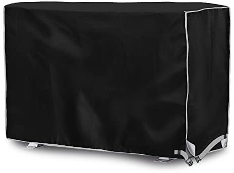 Funda protectora para aire acondicionado exterior, impermeable y protector solar, protege el aire acondicionado exterior de los daños de los elementos naturales (80x28x54cm, Negro)