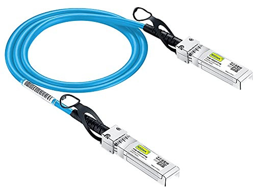[Blau] 10G SFP+ DAC Kabel 0.5-Meter(1.65ft), Twinax SFP+ Kabel für Cisco SFP-H10GB-CU0.5M, Meraki MA-CBL-TA-0.5M, Ubiquiti UniFi, D-Link, Supermicro, Netgear, Mikrotik, Open Switches
