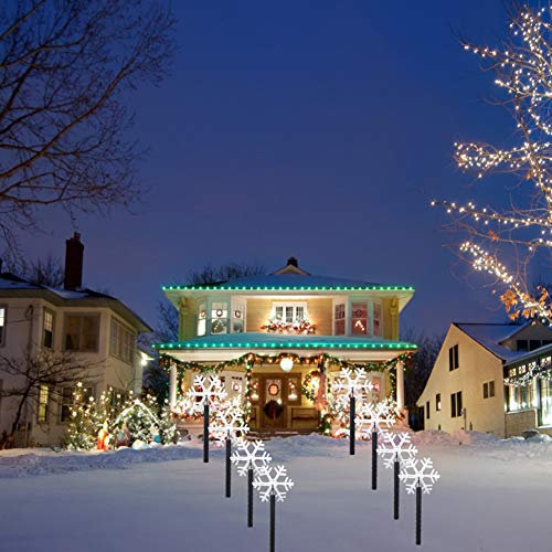 5 Stück Acryl Sterne Weihnachtsbeleuchtung außen,Solar Weihnachtslichter,LED Solar Lichterkette,LED Gartenlichtstäbe Gartenleuchte,Außenbeleuchtung für Garten, Bäume, Terrasse Weihnachten Dekoration