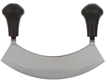 KASANOVA Mezzaluna con doppia lama in acciaio, 17,5x3,8x12,5 cm