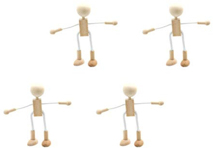 Ciieeo 4 Stück Menschenpflöcke Aus Holz Unfertige Holzpflöcke Unfertige Puppen Selber Machen Miniaturfiguren Holzpuppen Puppen Aus Holz Diy Kleinkind Japanischer Stil Bambus Puppenzubehör