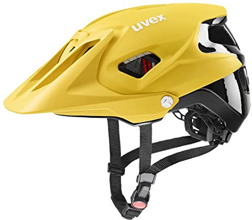 uvex quatro integrale - extrem leichter MTB-Helm für Damen und Herren - individuelle Größenanpassung - verstellbarer Schirm - sunbee-black matt - 52-57 cm