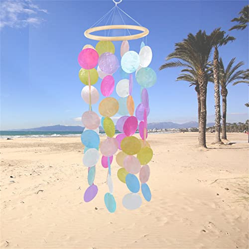 ZOYIEP Traumfänger Windspiel, Perlmutt Muscheln Deko Windspiele, Handgefertigt DIY Mobile Boho Deko Kunsthandwerk Fensterschmuck Aufhängen (A)