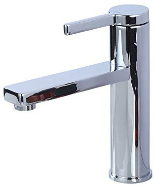 GRAWIT Rubinetto Lavabo Vanity Water Tapware, Cromo Monoforo Montato sul Piano E Maniglia Miscelatore Lavandino Bagno Caldo Freddo, Cromo Lucido (Colore : Cromo Lucido) Beautiful Scenery