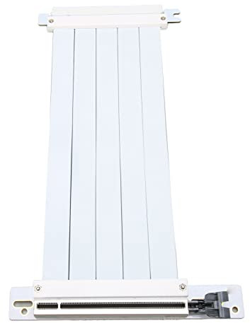 PCIe 4.0 X16 Riser Cable Extender Kompatibel mit RTX3090, RTX3080, RTX3070, RTX3060TI, RX6900XT, RX6800, 128 Gbps Übertragung, PCI E Port GPU Grafikkarte Verlängerungskabel, 7,9 (Weiss)