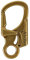 Ahiller Carabiner Clip, Double Anti-Misopening Locking Design, 3 Zinc Alloy Heavy Keychain for Outdoor Camping Hiking, Key Ring Clip (Brass Copper-1P)