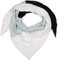 styleBREAKER Damen Musselin Dreieckstuch 3-farbig | Pastell Schal aus Baumwolle für Frühling & Sommer | Leichtes Dreieckstuch aus Musselin Stoff | Made in Italy, Farbe:Schwarz-Hellgrau-Weiß