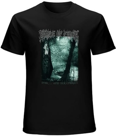 XIASHUN Cradle of Filth Dusk and Her Embrace Short Sleeve T-Shirt Black S