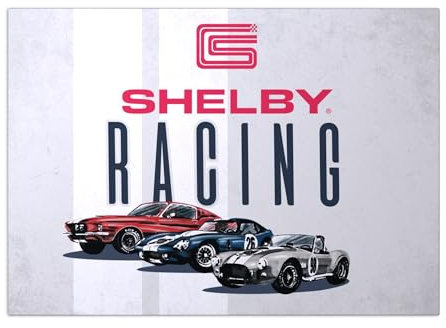 Displate - Poster aus Metal - Carroll Shelby - Shelby Racing - Racing Cars - Größe M - 32x45cm Matt