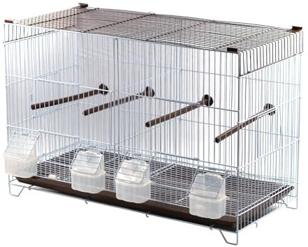 Jaula Metálica para Pájaros con Comedero - Jaula de Criar Color Aleatorio (SOY0195 Marrón)