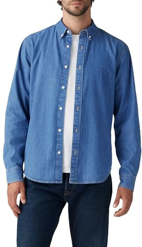 Levi's Authentic Button Down T-Shirt, Woodrow Mid Wash, M Hommes