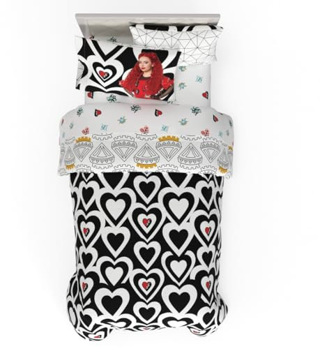 Franco Collectibles Disney Descendants 4 Bettwäsche-Set, superweich, mit Kissenbezug, Doppelbett, offizielles Lizenzprodukt, 5-teilig
