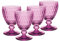 Villeroy & Boch Boston Berry Weißweingläser 4er Set, 230 ml, Farbige Weingläser mit Facettenmuster, Kristallglas für Weißwein, Spülmaschinengeeignet, Rosa
