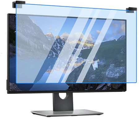 Guoyoocc Amovible Filtre Anti-Lumière Bleu Premium pour écran d'ordinateur,Protection des Yeux Anti-UV Anti-lumière Bleue Anti-Reflet,Convient aux moniteurs LCD,TV et PC