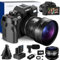 NBD 4K Digital Cameras for Photography - 48MP/60FPS Video Camera for Vlogging, WiFi & App Control, YouTube Vlogging Camera with 32GB TF Card. Wide-Angle & Macro Lens Included (Brown) (Black)