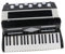 Garneck 1stk Akkordeon-modell Mini-banjo Mini-musical Miniatur Akkordeon Miniatur-musikinstrument Mini-house-szenendekor Tischzubehör Mini- Miniaturornament Black Hölzern