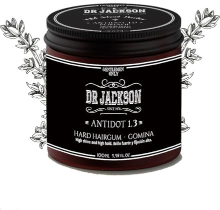 DR. JACKSON Haargummi, für Herren, lange Haltbarkeit, Eco-Gel, Haarfixierer, hoher Halt und intensiver Glanz, Haarwachs für Herren, veganes Haargel mit botanischen Extrakten, ohne Parabene, Silikone