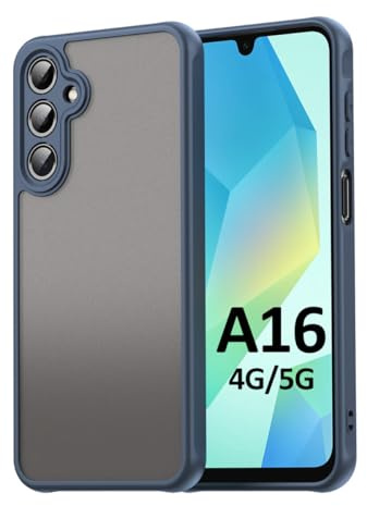 Hülle kompatibel mit Samsung Galaxy A16 | Matte stoßfeste Handyhülle | Kratzfestes Bumper Case | Blau