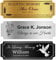 Personalised Engraved Plaques - Custom Memorial Plaque or Name Badge, Urn, Door, Trophy & Office Sign - Laser Engraved Stainless Steel Tag, Gold/Silver/Black, 7 Design Patterns with Adhesive (1x3)